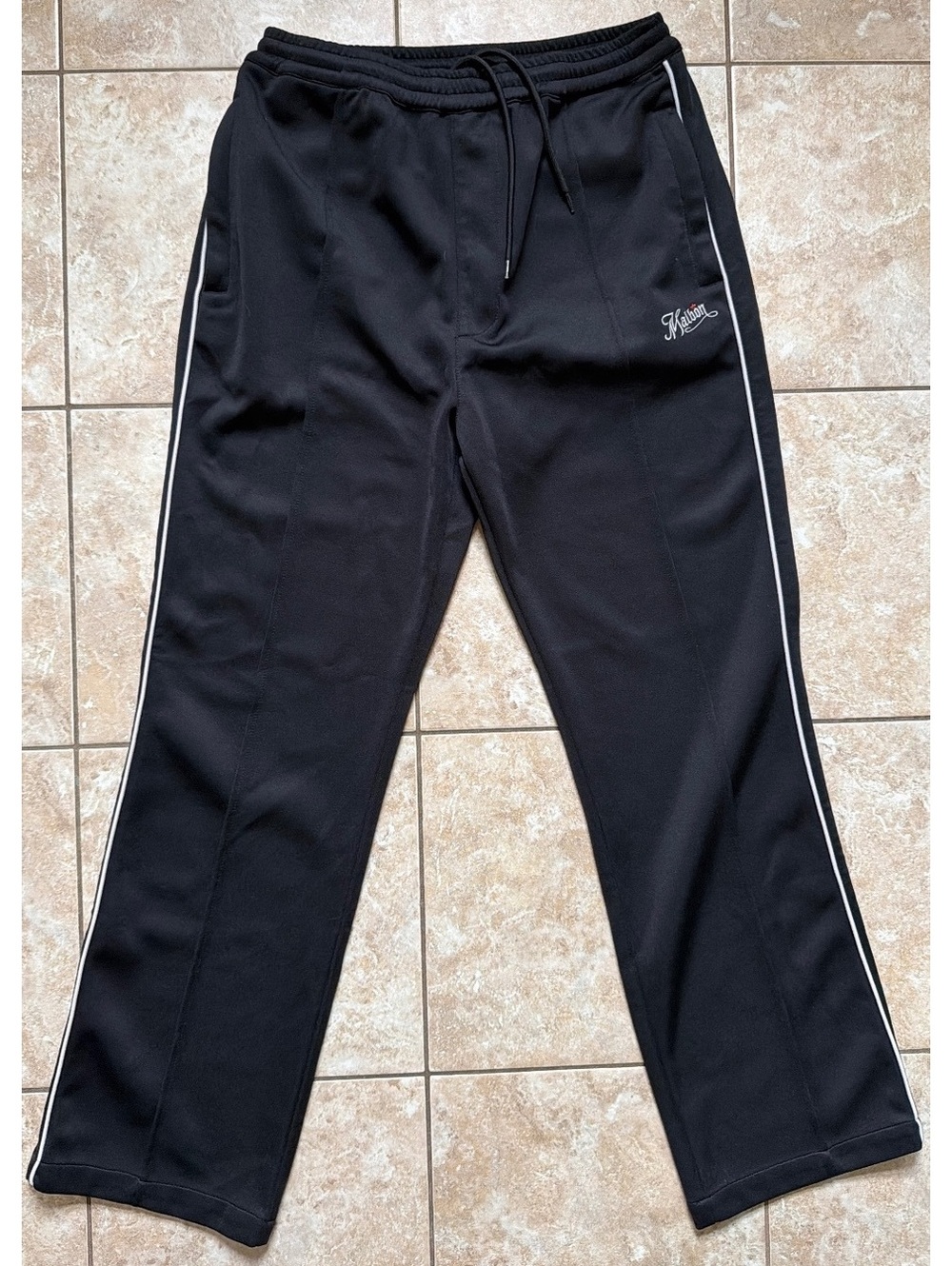 Small - Men - Malbon Premium Golf Black Track Pants